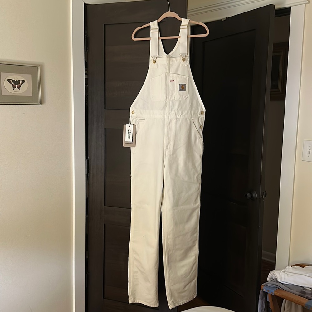 CARHARTT WIP White Bib Overalls NWT